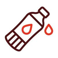 Wasser Flasche Vektor dick Linie zwei Farbe Symbole zum persönlich und kommerziell verwenden.