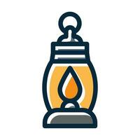 Gas Lampe Vektor dick Linie gefüllt dunkel Farben Symbole zum persönlich und kommerziell verwenden.