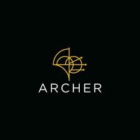 Archer logotyp formgivningsmall vektor illustration