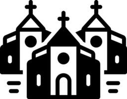 solide Symbol zum Kirchen vektor