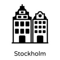 stockholm och monument vektor