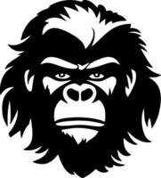 Gorilla - - minimalistisch und eben Logo - - Vektor Illustration