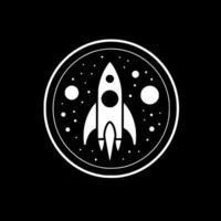 raket - minimalistisk och platt logotyp - vektor illustration