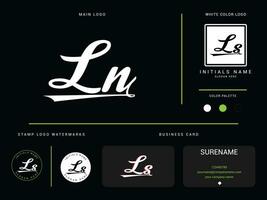abstrakt ln logotyp varumärke, professionell ls ln kläder lyx brev logotyp ikon vektor