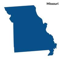 Karte von Missouri. Missouri Karte. USA Karte vektor