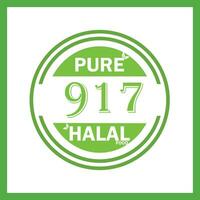 design med halal blad design 917 vektor