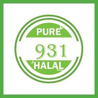 design med halal blad design 931 vektor