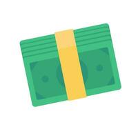 Kasse Symbol Grün Dollar Rechnung Papier Geld ist benutzt zu Kauf Waren und Dienstleistungen. vektor