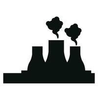 vektor kol växt utsläpp ikon luft förorening kampanj i platt grafisk