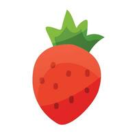 Vektor Erdbeere Obst auf Weiß Hintergrund