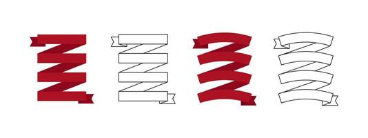 leer Banner. Bänder und Banner Zeichen. eben und linear Bänder. Vektor skalierbar Grafik