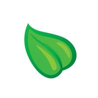 grön blad. organisk eco växt symbol för bio kvalitet tecken och vänlig produkt utan skadlig vektor tillsatser