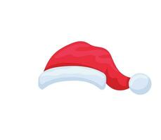 Santa claus Hut Vorlage. festlich Dekoration zum Weihnachten und Neu Jahr Feier mit fröhlich Parteien und traditionell Vektor Geschenke