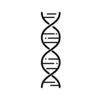 DNA Wendel Symbol. genetisch schwarz Chromosom mit biologisch Gen und rna eingestreut zum Leben Organismus Formation und biotechnologische Vektor Prozesse
