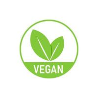 Grün Symbol vegan Symbol. Flugblatt organisch Zeichen wie natürlich und frisch Essen zum Vegetarier mit sauber und Körper sicher Vektor Ernährung