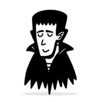 süß Karikatur Monster- Frankenstein Umriss, Färbung Buch, Kinder Halloween Illustration vektor