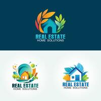 Immobilien-Logo-Vorlage vektor