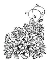 hälsning kort. blomma. blommig illustration. vektor