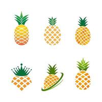 ananas frukt ikon mall vektor illustration