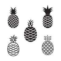 ananas frukt ikon mall vektor illustration