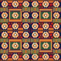 geometrisk etnisk mönster, korsa sy, pixel mönster, design för Kläder, tyg, bakgrund, tapet, omslag, batik, stickat, broderi stil, aztec geometrisk konst prydnad skriva ut vektor