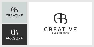 gb oder bg Initiale Brief Logo Design Vektor