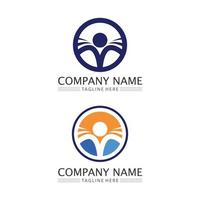Community-Logo-Leute arbeiten Team- und Business-Vektorlogo und -design vektor