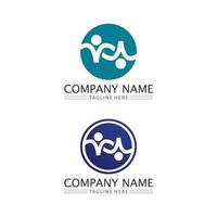 Community-Logo-Leute arbeiten Team- und Business-Vektorlogo und -design vektor