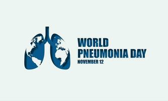 värld lunginflammation dag november 12 bakgrund vektor illustration