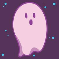 gullig halloween spöke karaktär för ungar. söt enkel spöke bua för Semester dekoration vektor
