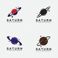 Planet Saturn-Logo-Vektor-Illustration-Design vektor