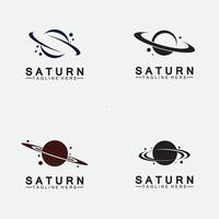 Planet Saturn-Logo-Vektor-Illustration-Design vektor