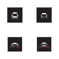 sportbil silhuett logotyp vektor mall ikoner app