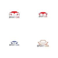 Sportwagen-Silhouette-Logo-Vektor-Vorlage-Symbole-App vektor