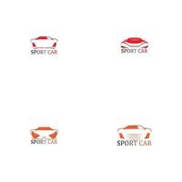 Sportwagen-Silhouette-Logo-Vektor-Vorlage-Symbole-App vektor