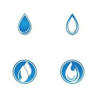 Wassertropfen Logo Vorlage Illustration - Vektor