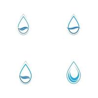 vattendroppe logotyp mall illustration - vektor