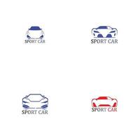 sportbil silhuett logotyp vektor mall ikoner app