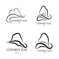 Cowboyhut-Logo-Symbol-Vektor-Design-Vorlage vektor