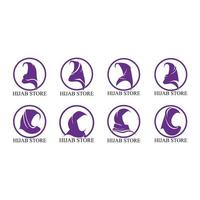Hijab-Logo-Vektor-Icon-Design-Vorlage vektor