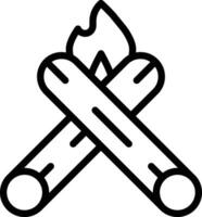 Lagerfeuer-Vektor-Symbol vektor