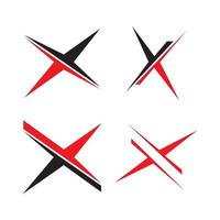 x Brief Logo Vorlage Vektor-Symbol vektor