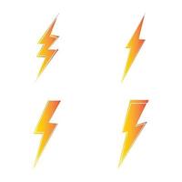 blixt thunderbolt el logotyp formgivningsmall vektor