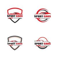 Sportwagen-Logo-Vorlagen-Design-Vektor vektor