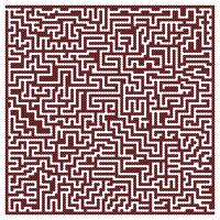 Labyrinth Puzzle, rot Punkte Kreis Matze Rätsel, abstrakt Vektor Illustration.