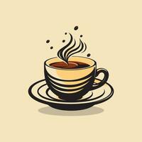 Jahrgang Kaffee Geschäft Logo Vektor. vektor
