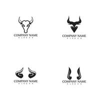 Bull Horn Logo und Symbol Vorlage Symbole App vektor