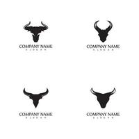 Bull Horn Logo und Symbol Vorlage Symbole App vektor