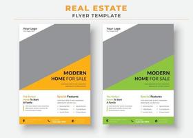 Immobilien-Flyer-Vorlage, modernes Haus zum Verkauf Poster vektor