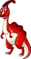 eine Parasaurus-Dinosaurier-Zeichentrickfigur vektor